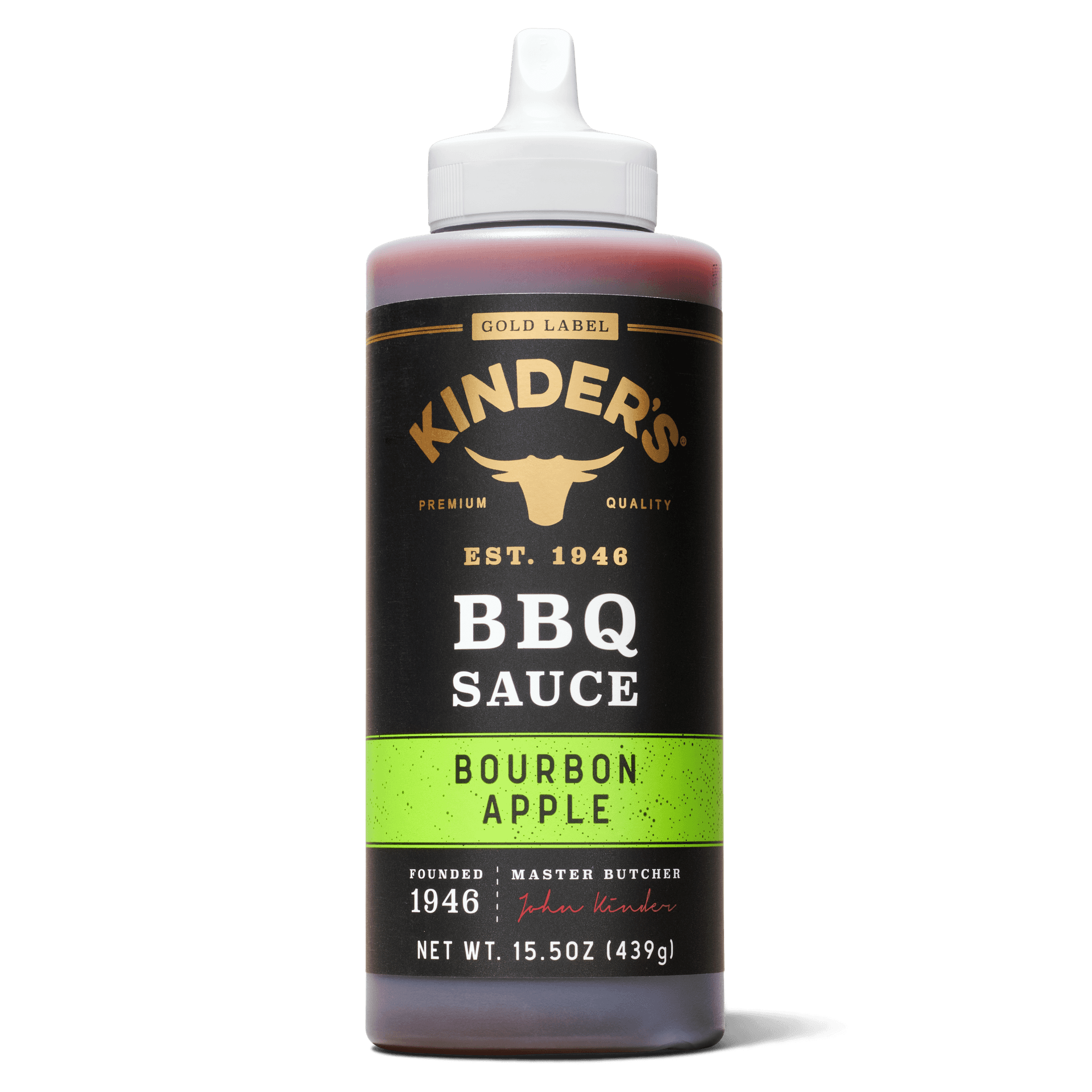 Kinder's Gold Label Bourbon Apple BBQ Sauce, 15.5oz